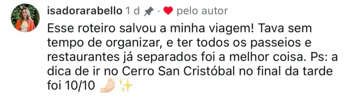 Depoimento de isadorarabello sobre o roteiro Foz do Iguaçu